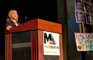 Anita Walker speaking at MASSCreative's Arts Advocacy Day